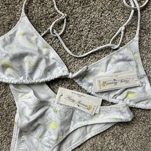 NWT Heavy Manners Paper Flowers Bikini Set